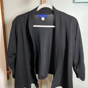 Simply Styled Black Open-Front Cardigan Sweater